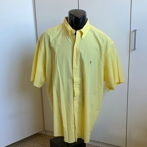 Ralph Lauren Blake fit men’s size XL yellow shirt sleeve button-up shirt